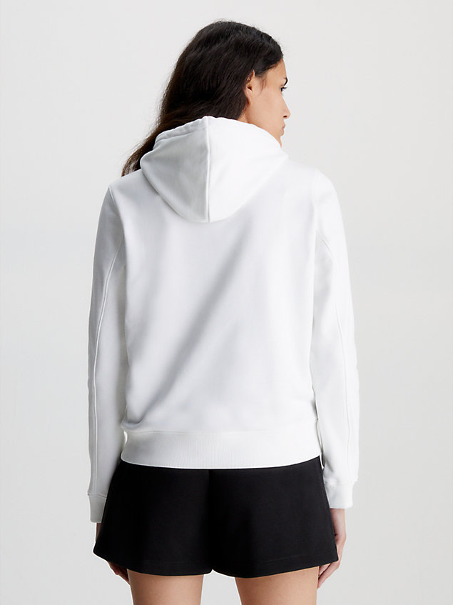 white hoodie met logo voor dames - calvin klein jeans