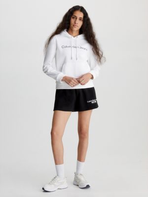 Calvin Klein Jeans MINI BLOCK LOGO HOODIE White - Fast delivery