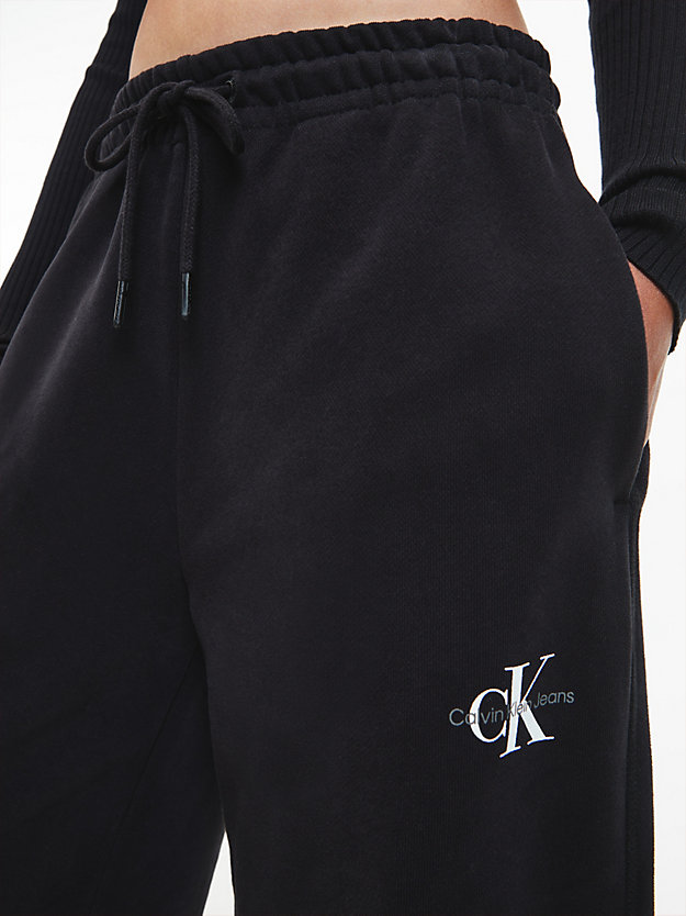 CK BLACK Swobodne proste spodnie dresowe dla Kobiety CALVIN KLEIN JEANS