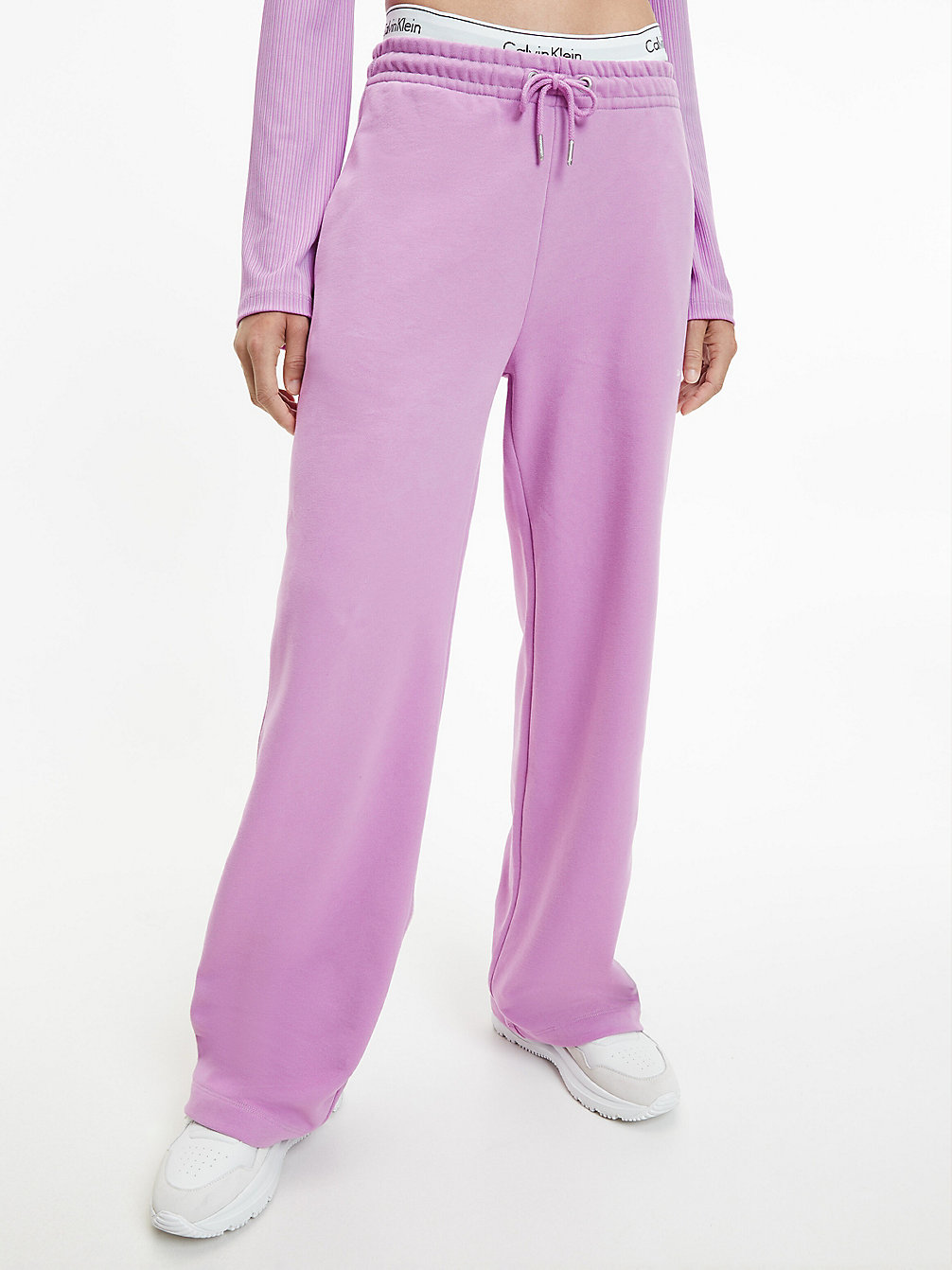 IRIS ORCHID Relaxed Straight Joggers undefined women Calvin Klein