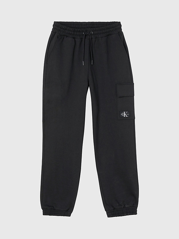 CK BLACK Recycled Cotton Cargo Joggers for women CALVIN KLEIN JEANS