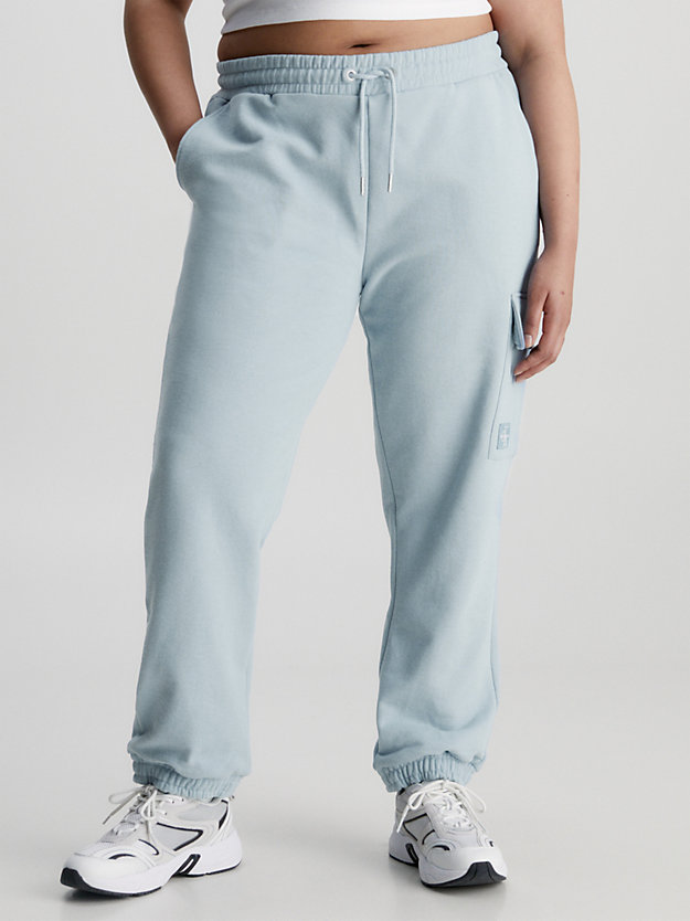 ICELAND BLUE Recycled Cotton Cargo Joggers for women CALVIN KLEIN JEANS