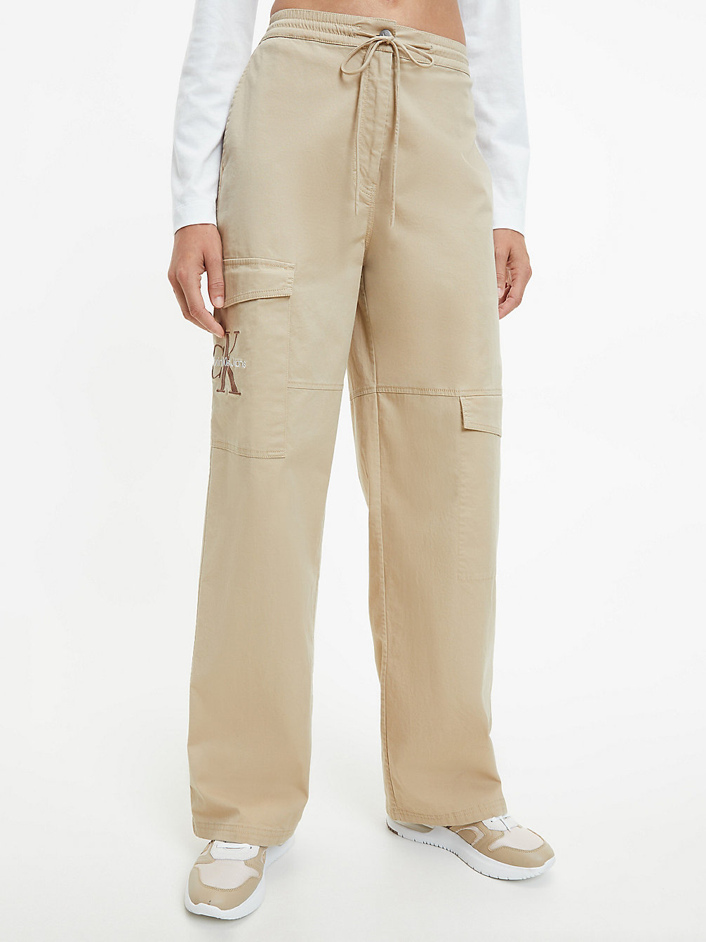 TRAVERTINE Cotton Twill Cargo Pants undefined women Calvin Klein