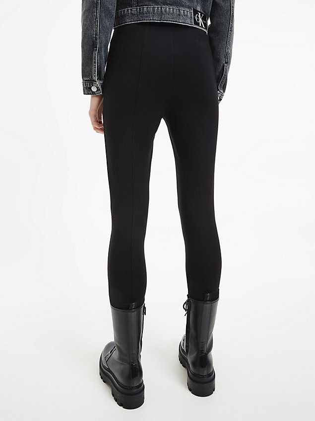 black leggings aus milano-jersey für damen - calvin klein jeans