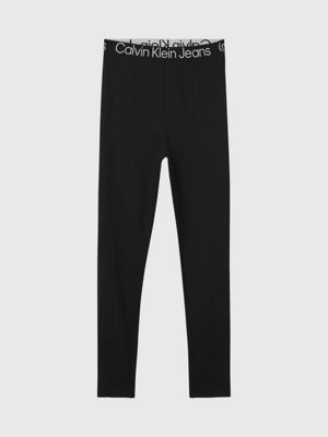 CK BLACK Leggings aus Milano-Jersey für Damen CALVIN KLEIN JEANS