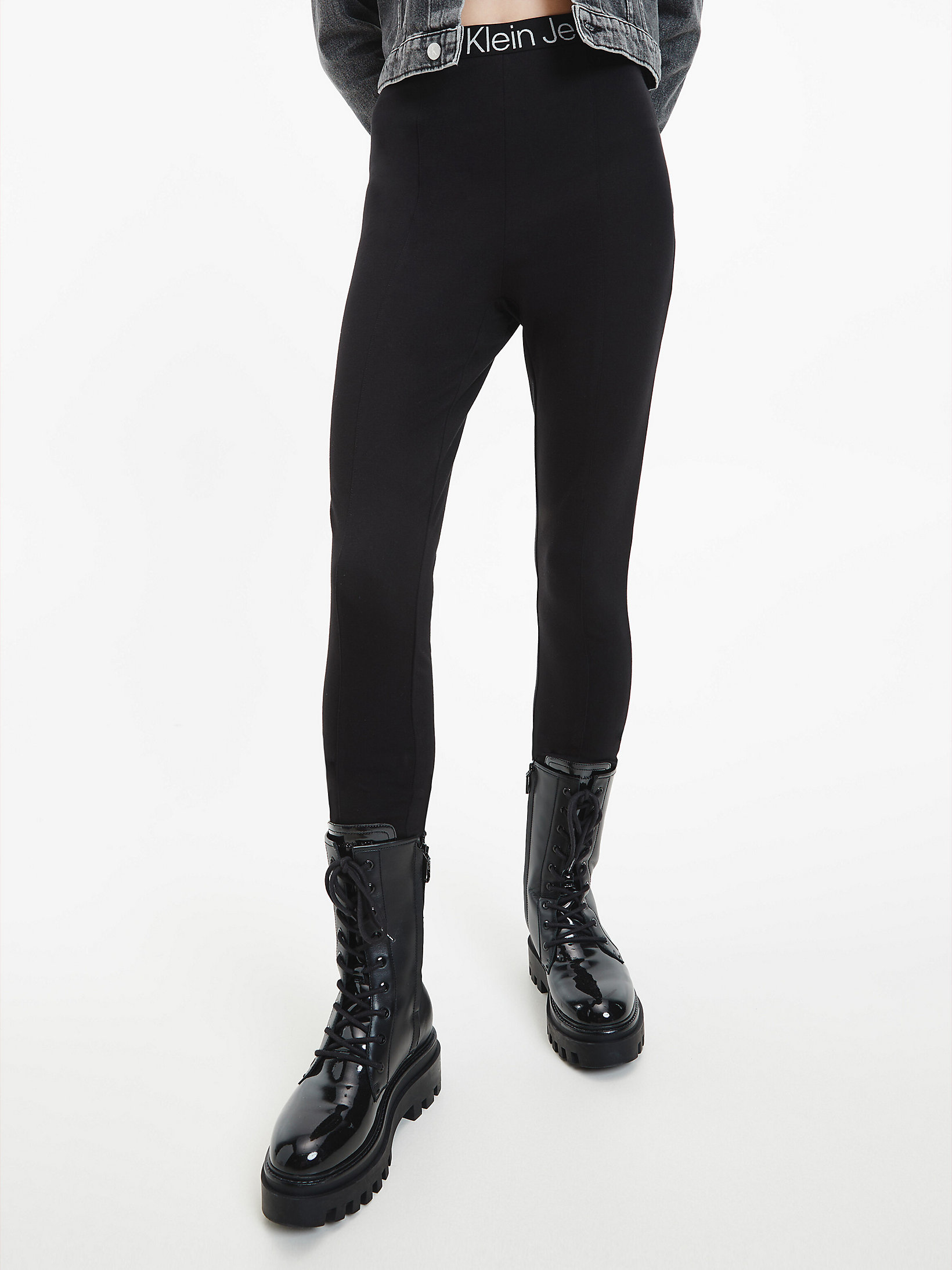 CK Black Milano Jersey Leggings undefined women Calvin Klein