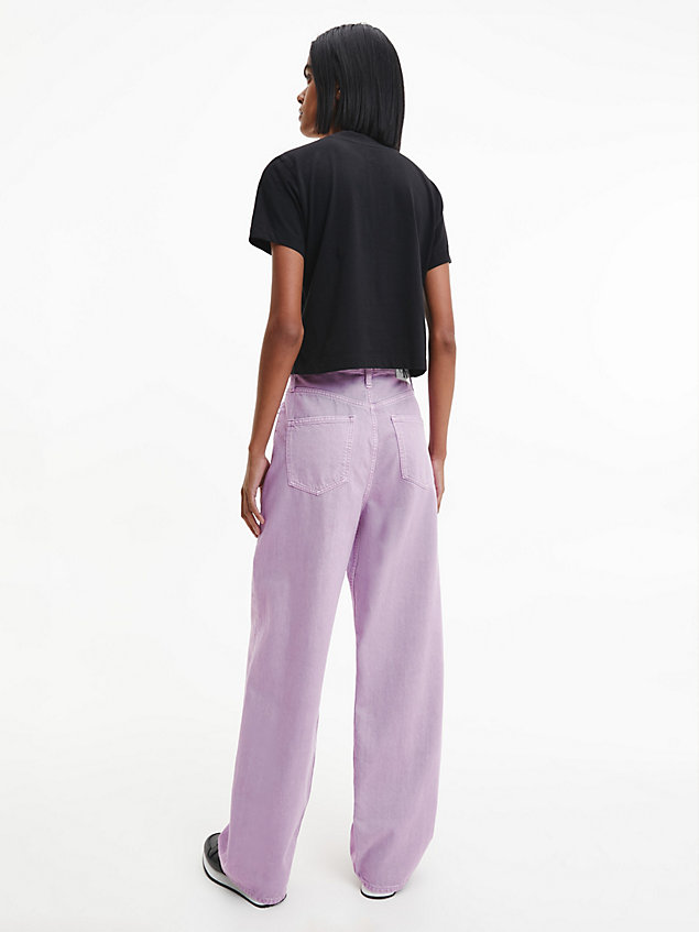 black cropped organic cotton t-shirt for women calvin klein jeans