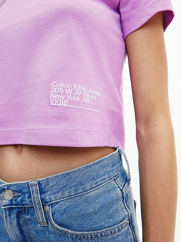 IRIS ORCHID T-shirt court en coton bio for femmes CALVIN KLEIN JEANS