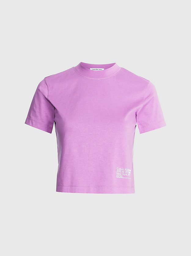 IRIS ORCHID Koszulka o krótkim fasonie z bawełny organicznej dla Kobiety CALVIN KLEIN JEANS