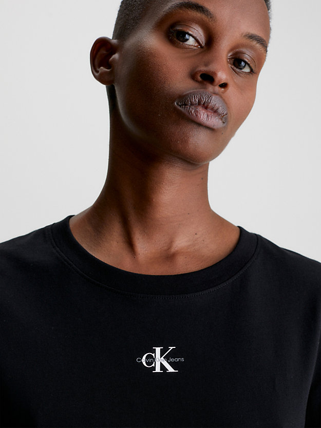 CK BLACK T-shirt in cotone organico slim da donna CALVIN KLEIN JEANS