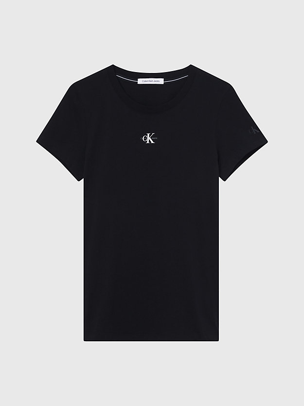 CK BLACK Slim Organic Cotton T-shirt for women CALVIN KLEIN JEANS