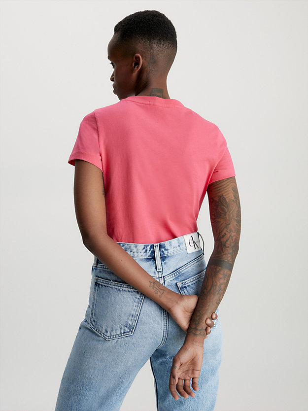 PINK FLASH T-shirt slim en coton bio for femmes CALVIN KLEIN JEANS
