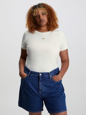 IVORY Slim Organic Cotton T-shirt for women CALVIN KLEIN JEANS