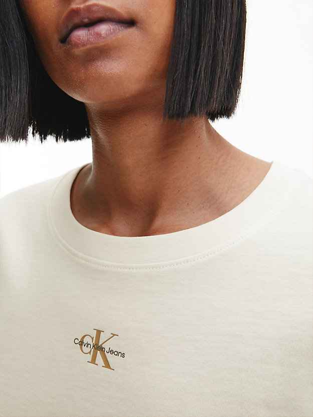 IVORY Wąski T-shirt z bawełny organicznej dla Kobiety CALVIN KLEIN JEANS