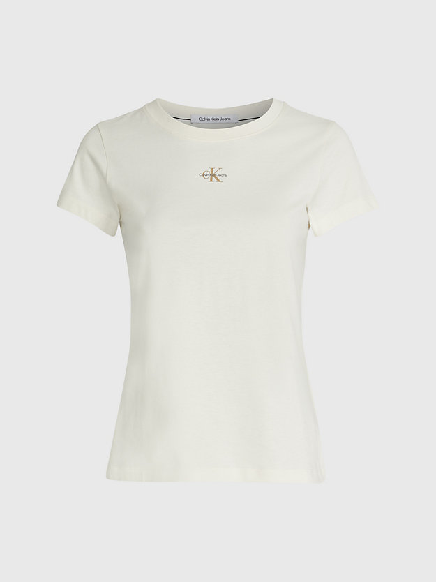 IVORY Slim Organic Cotton T-shirt for women CALVIN KLEIN JEANS