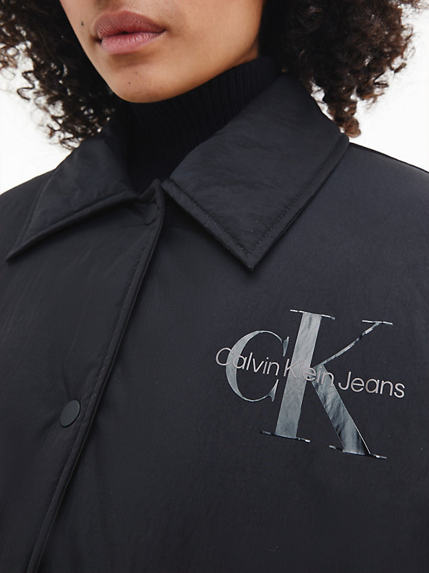 CK BLACK Gefütterte Oversized Coach-Jacke für Damen CALVIN KLEIN JEANS