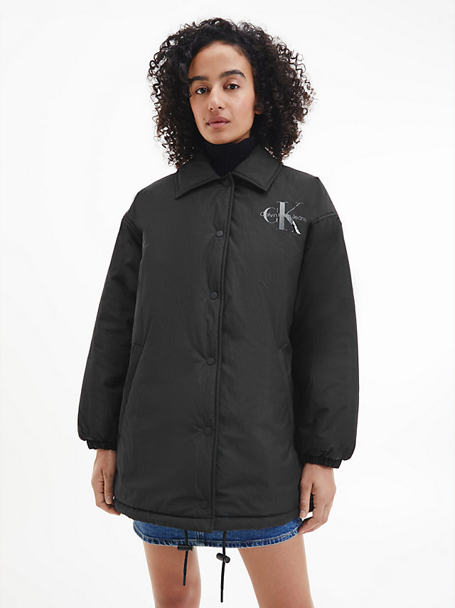 CK Black Oversized Padded Coach Jacket undefined women Calvin Klein