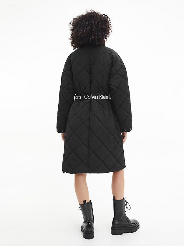 CK BLACK Recycled Nylon Quilted Coat for women CALVIN KLEIN JEANS