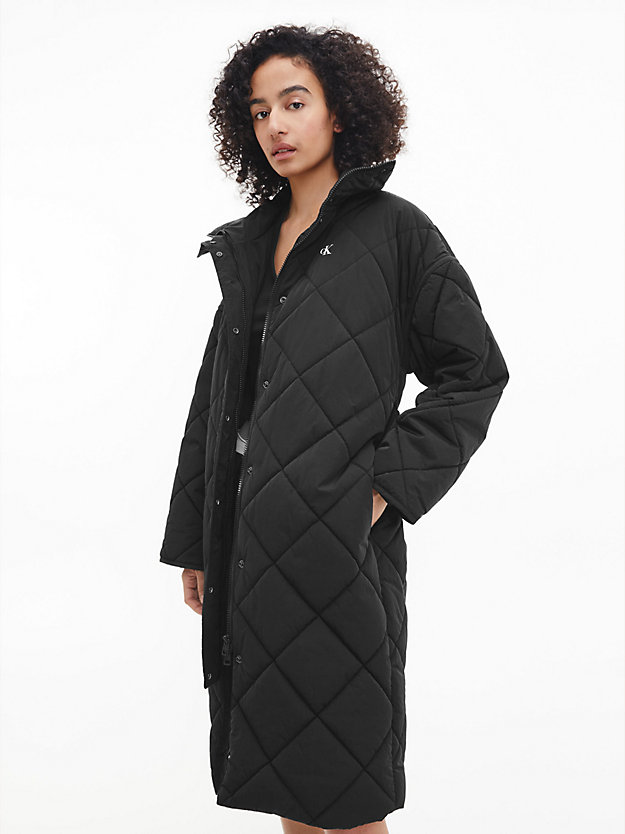 CK BLACK Pikowany płaszcz z przetworzonego nylonu dla Kobiety CALVIN KLEIN JEANS