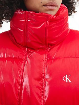 Calvin klein outlet glossy puffer jacket