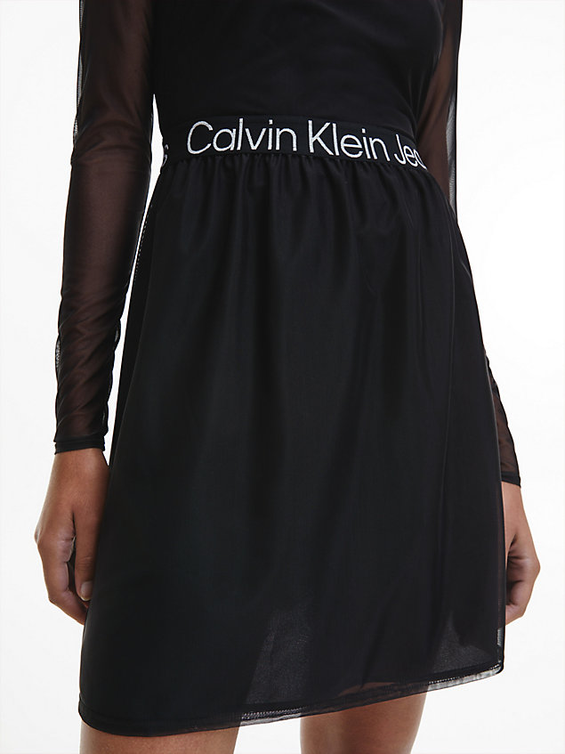 robe patineuse en maille avec logo tape black pour femmes calvin klein jeans