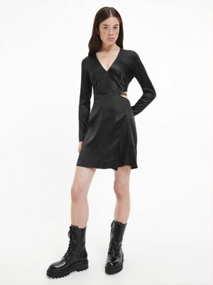 Calvin klein satin discount dress