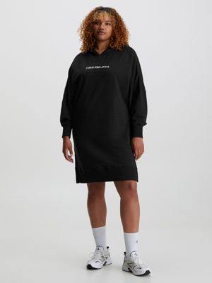 Relaxed Hooded Sweatshirt Dress | Klein® Calvin J20J220360BEH