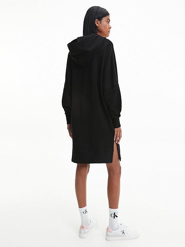 ck black relaxed hooded sweatshirt dress for women calvin klein jeans