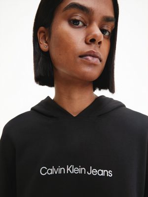 Relaxed Hooded Sweatshirt Dress Calvin Klein® J20J220360BEH