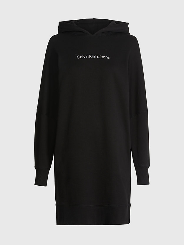 CK BLACK Relaxed Hooded Sweatshirt Dress for women CALVIN KLEIN JEANS