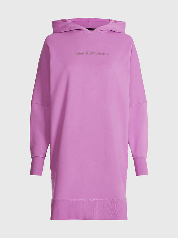 IRIS ORCHID Relaxed Hooded Sweatshirt Dress for women CALVIN KLEIN JEANS