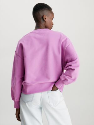 IRIS ORCHID Sudadera holgada con monograma de mujer CALVIN KLEIN JEANS