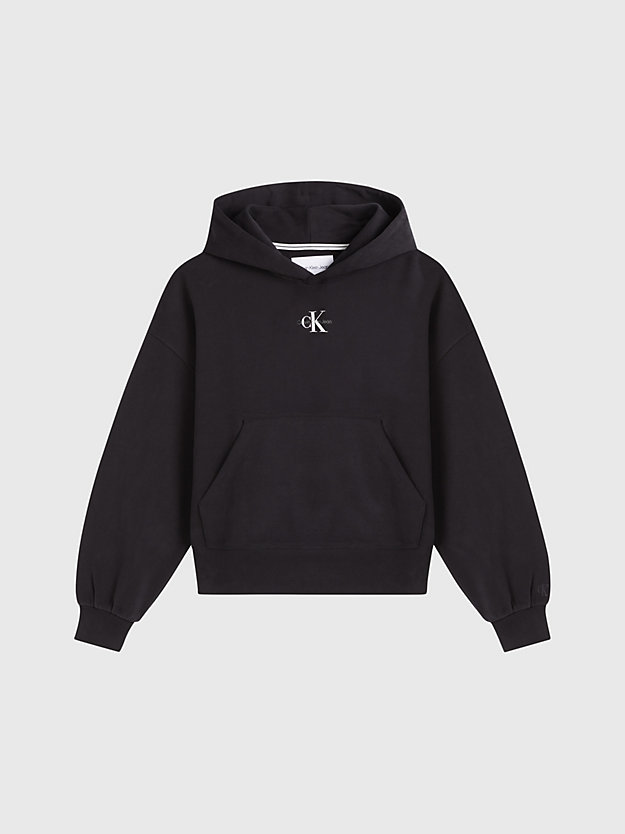 ck black monogram hoodie for women calvin klein jeans