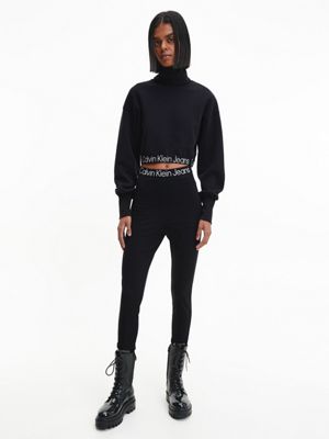 Calvin klein tape clearance neck hoodie