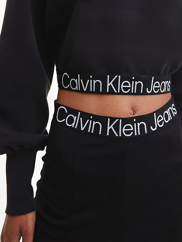 CK BLACK Logo Tape Sweatshirt mit Rollkragen für Damen CALVIN KLEIN JEANS