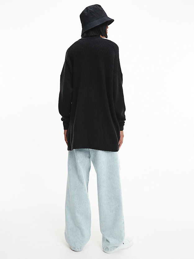 ck black grote maat monogram trui voor dames - calvin klein jeans