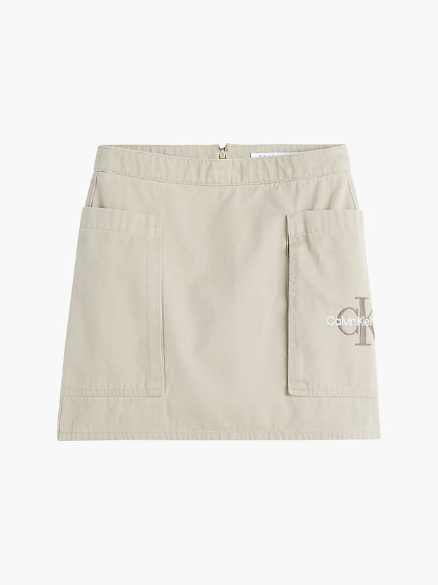 travertine cotton twill utility mini skirt for women calvin klein jeans