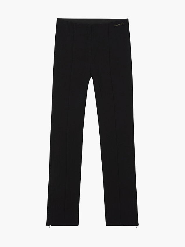 black slim broek met hoge taille voor dames - calvin klein jeans