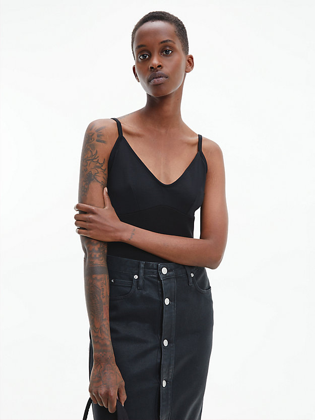 body en jersey milano ck black pour femmes calvin klein jeans