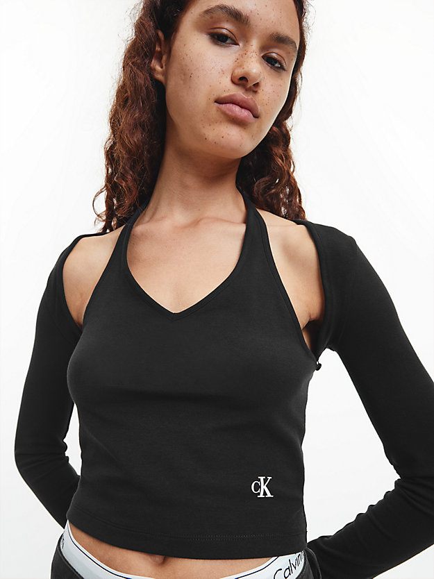 CK BLACK 2-in-1 Long Sleeve Top for women CALVIN KLEIN JEANS