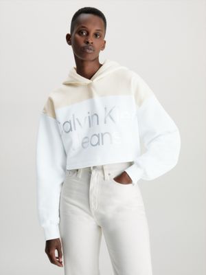 Calvin klein hot sale hoodie cropped