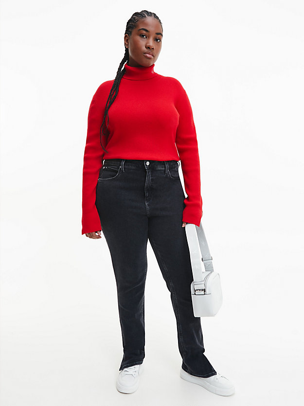 DENIM BLACK Plus Size High Rise Skinny Jeans for women CALVIN KLEIN JEANS