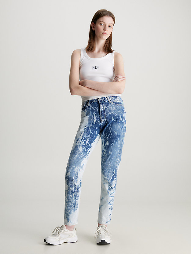 DENIM LIGHT Gebleekte enkellange mom jeans voor dames CALVIN KLEIN JEANS
