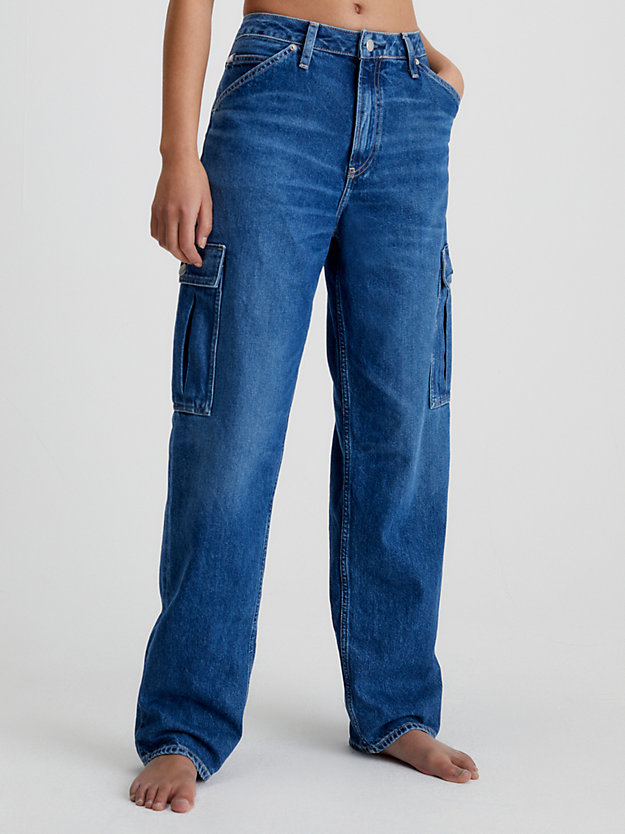 DENIM MEDIUM 90's Straight Cargo Jeans für Damen CALVIN KLEIN JEANS