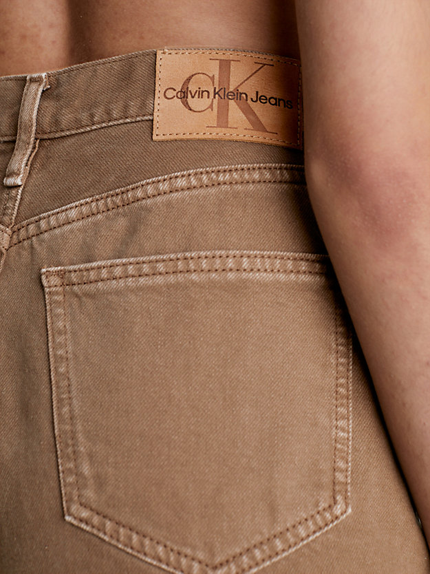 BROWN High Rise Straight jeans voor dames CALVIN KLEIN JEANS