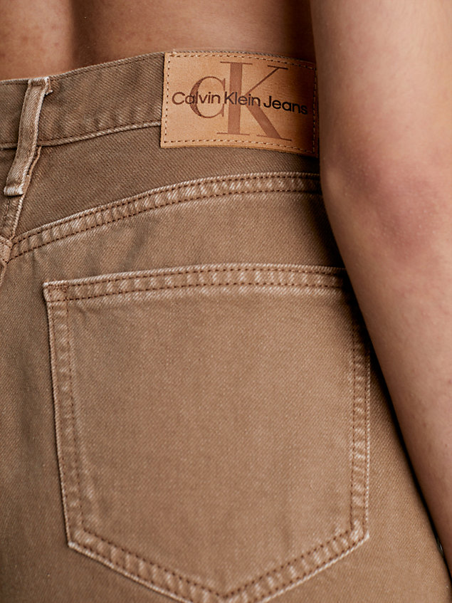 brown high rise straight jeans for women calvin klein jeans