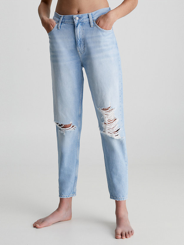 denim light mom ankle jeans for women calvin klein jeans