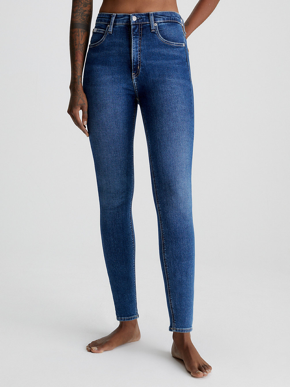 DENIM DARK High Rise Super Skinny Enkellange Jeans undefined dames Calvin Klein