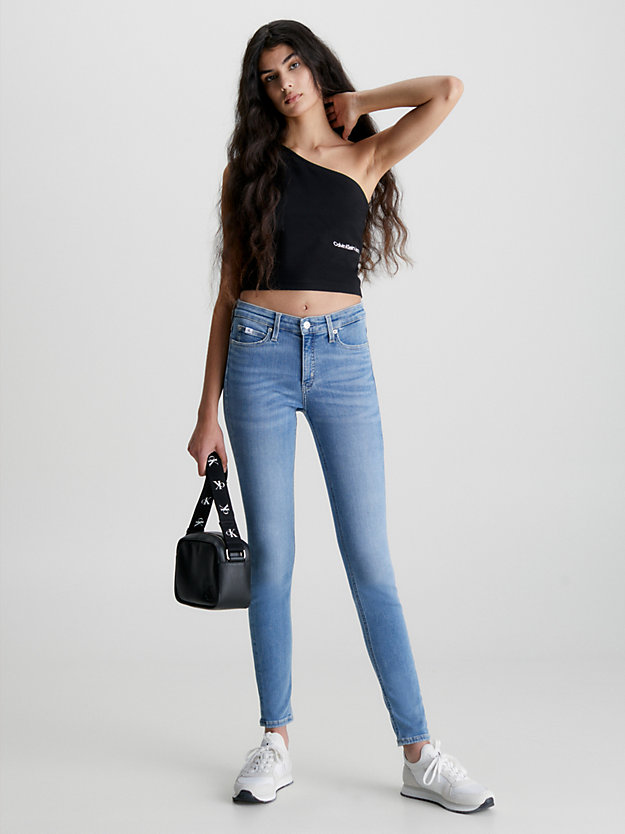 denim medium mid rise skinny jeans for women calvin klein jeans