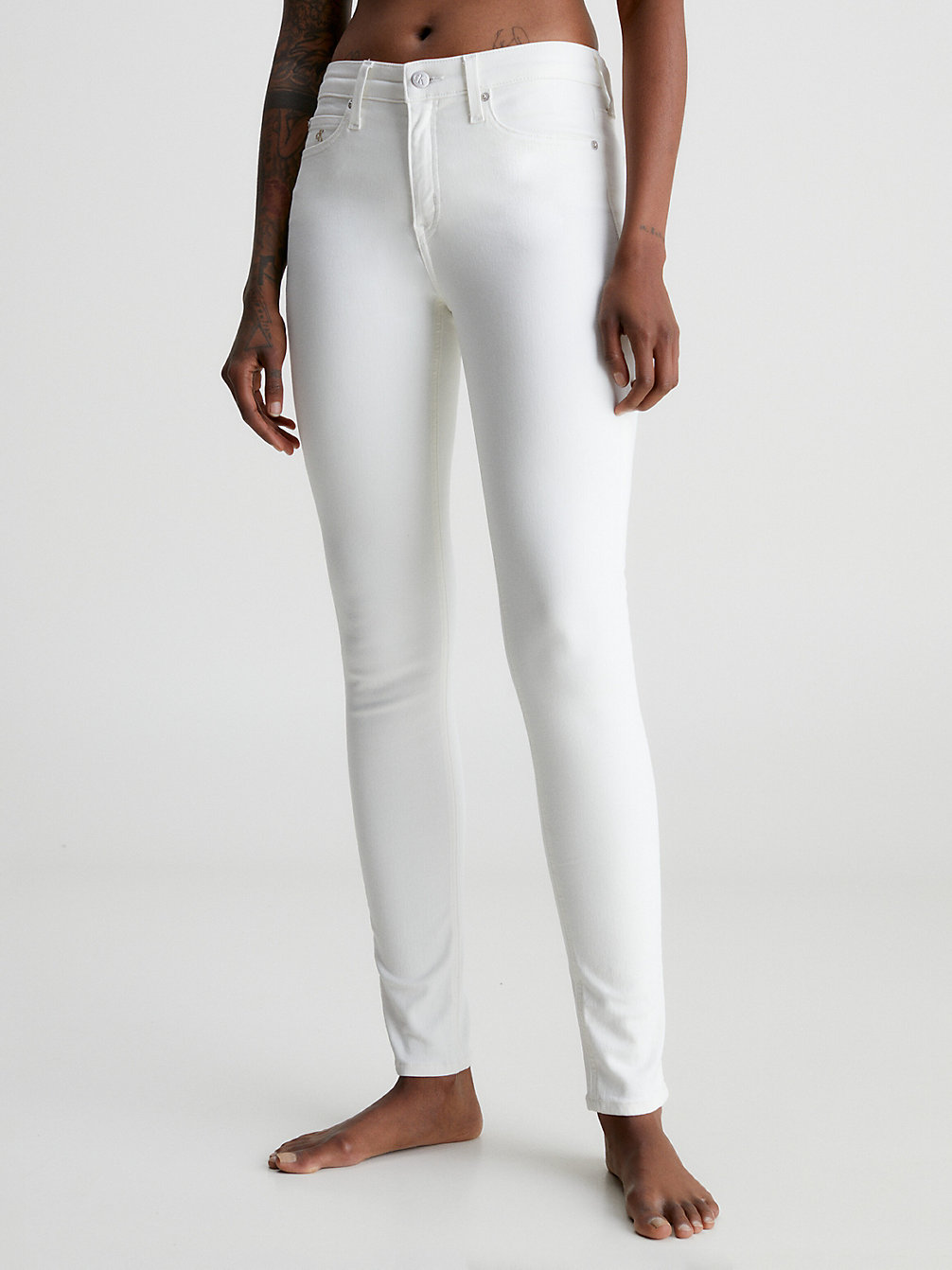 DENIM LIGHT Mid Rise Skinny Jeans undefined women Calvin Klein